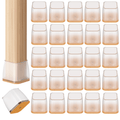 YOZON Clear Round Chair Leg Protectors – 360° Felt Base