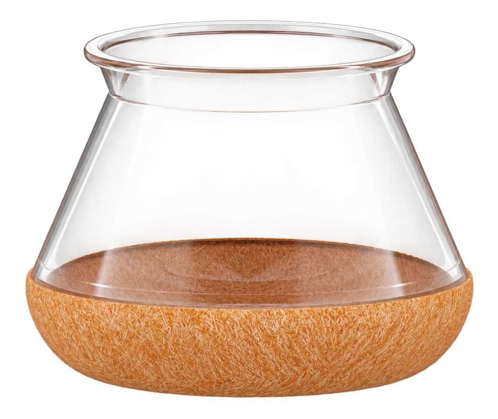 Clear round chair leg protector with a felt base